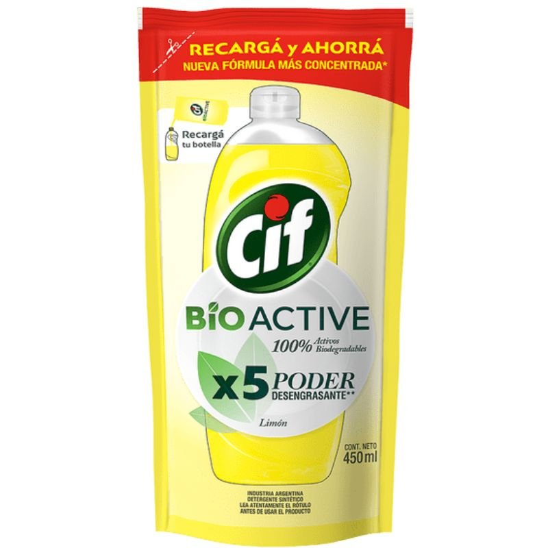 Detergente Bioactive Limon Cif Ml Supermercados Stock